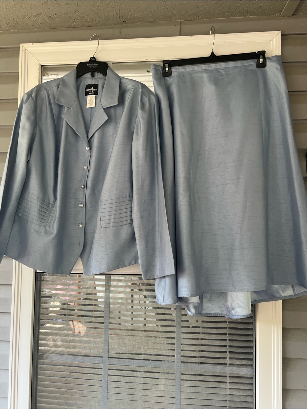 Positive Attitude Light Blue Two-Piece Skirt Set